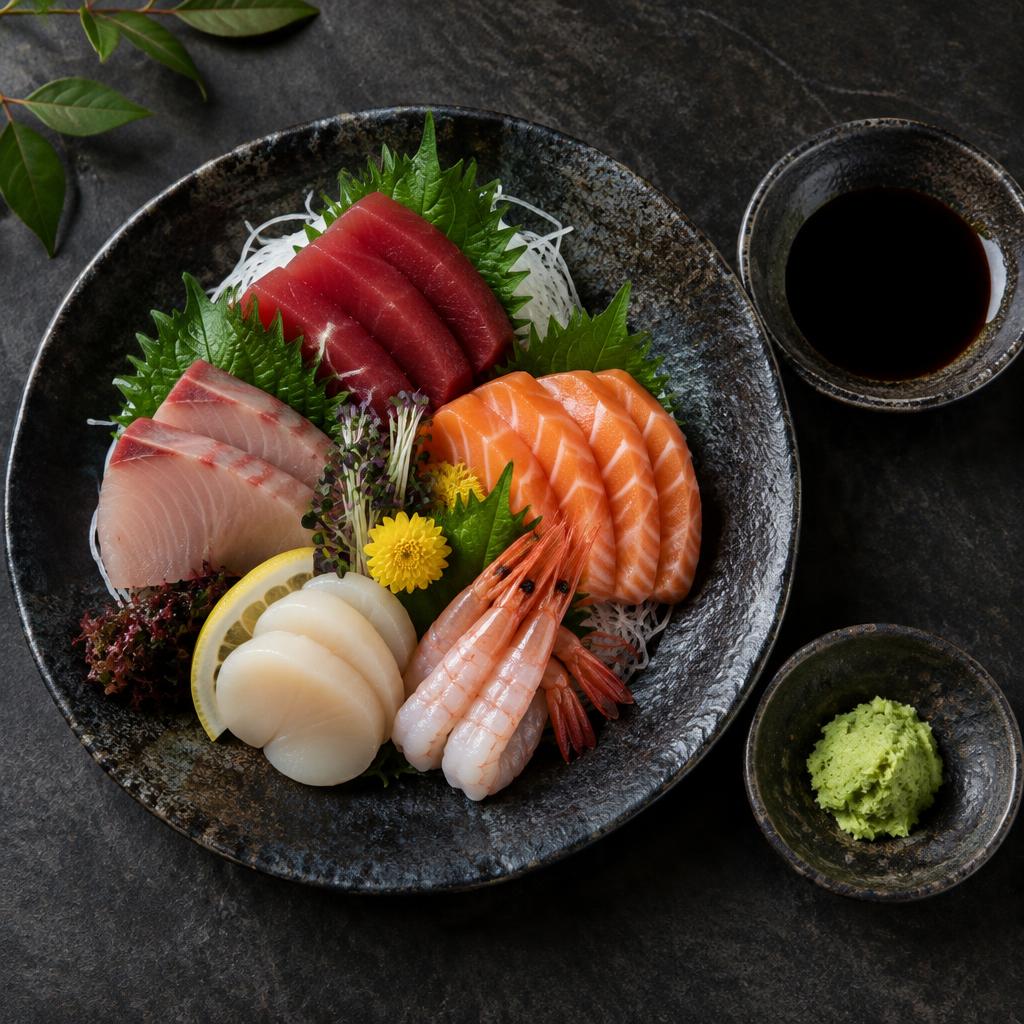 Fresh Grated Wasabi with Sashimi